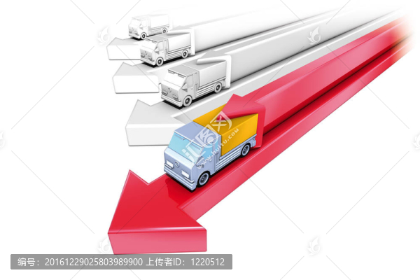 車的紅色箭頭