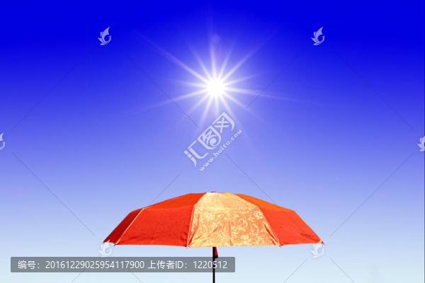 艷陽(yáng)下的紅傘