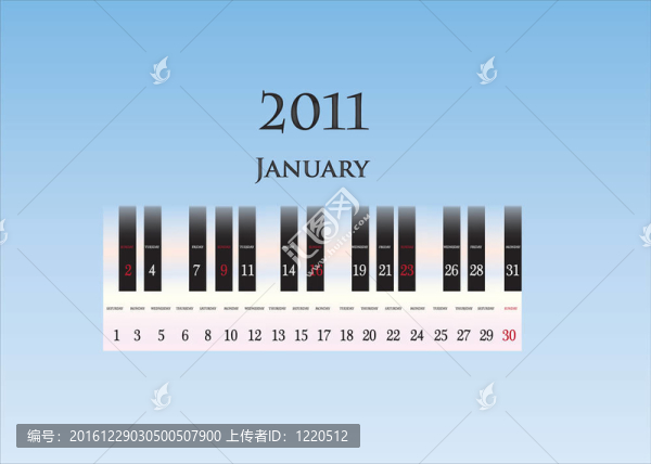 一月2011（鋼琴鍵）