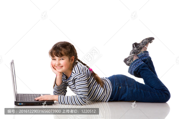 女孩用的筆記本電腦