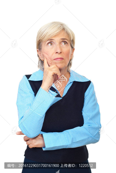 沉思的高級商務(wù)女性
