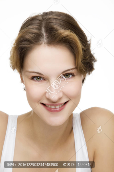年輕漂亮女人微笑