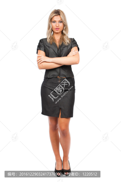 漂亮的女商人；全身照