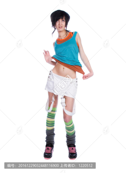 穿著鮮艷衣服的少女