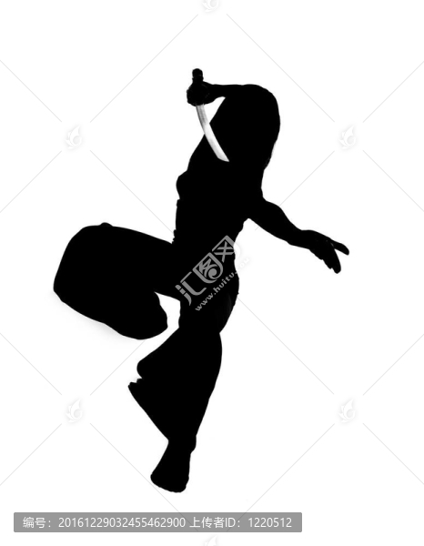 女人用日本刀剪影