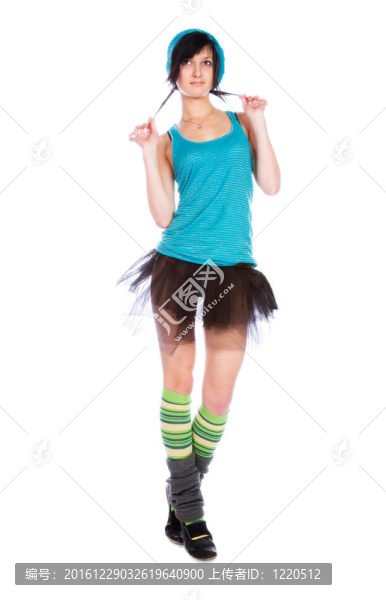 穿著鮮艷衣服的少女