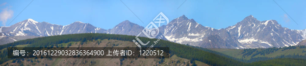 阿爾泰山脈的全景