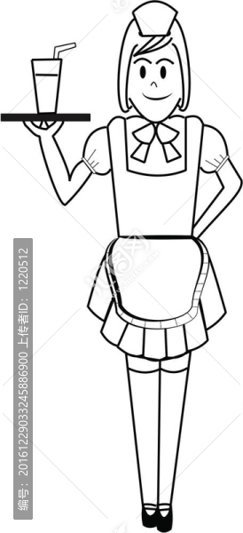 年輕的女服務(wù)員