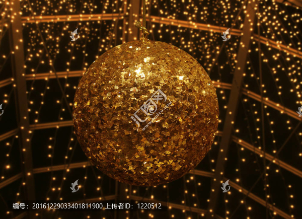 金色閃亮圣誕球