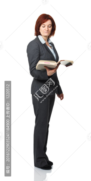 拿著書的女人
