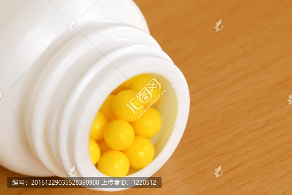 黃色糖衣藥片