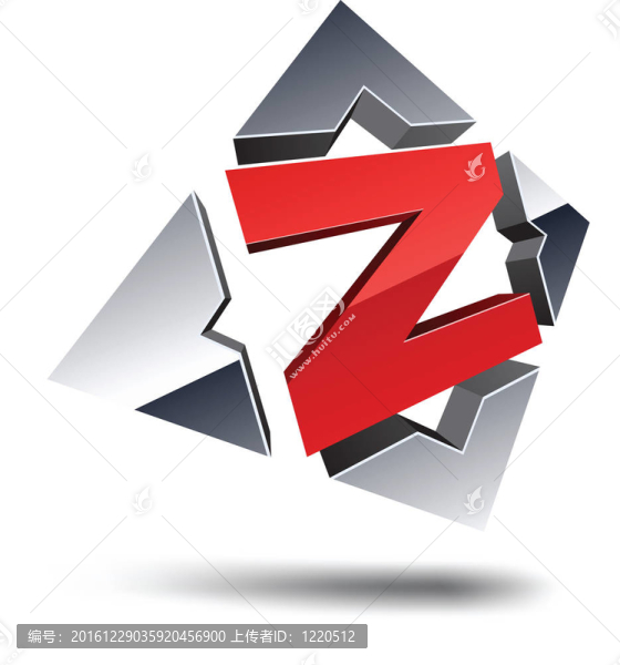 三維字母。