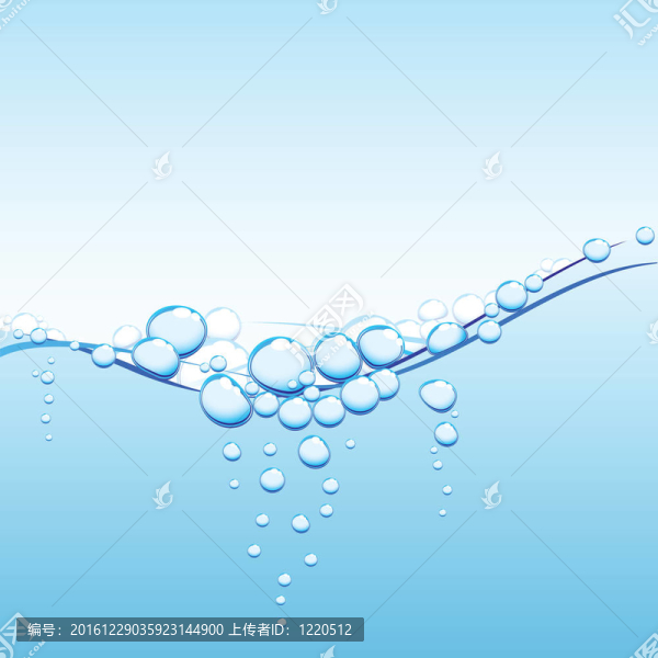 水中氣泡。
