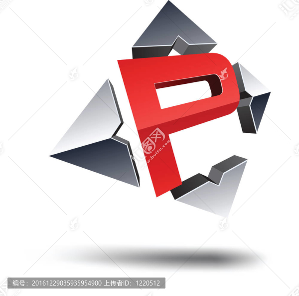 三維字母。