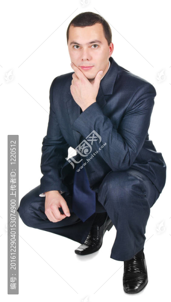 穿西裝的年輕商人