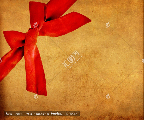 在垃圾紙卡片紅色蝴蝶結(jié)