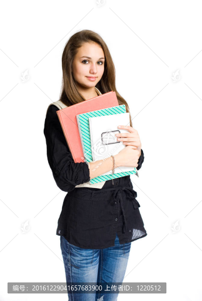 漂亮的年輕學生女孩。