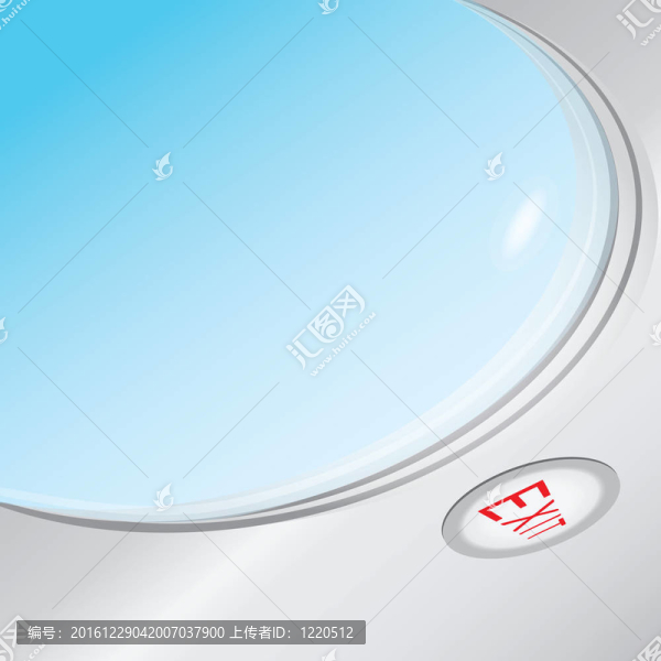 藍(lán)色的天空，透過舷窗