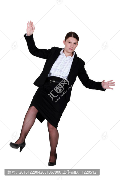 女性滑動
