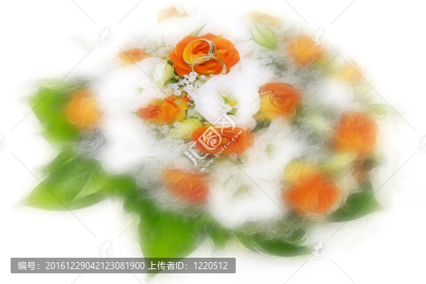 結(jié)婚戒指和花