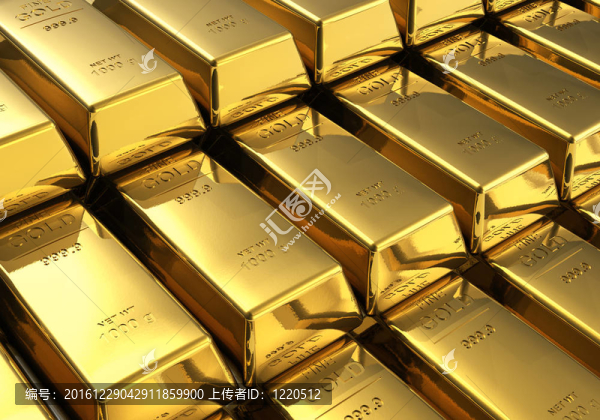 成堆的金條