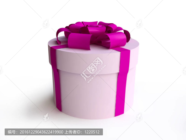禮品盒與漂亮的粉紅色絲帶