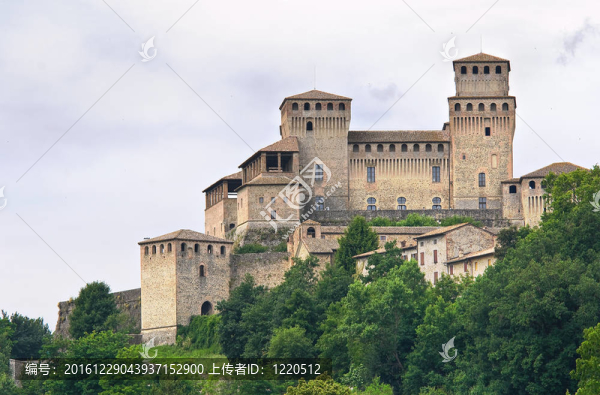 城堡Torrechiara。Emilia,Romagna。意大利.