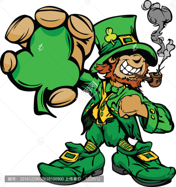 微笑的Patricks,Day,Leprechaun
