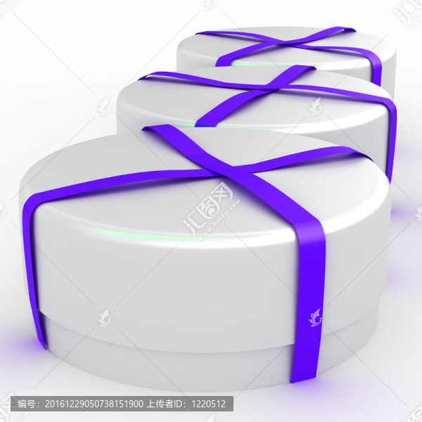 白色背景上帶有蝴蝶結(jié)的禮品盒