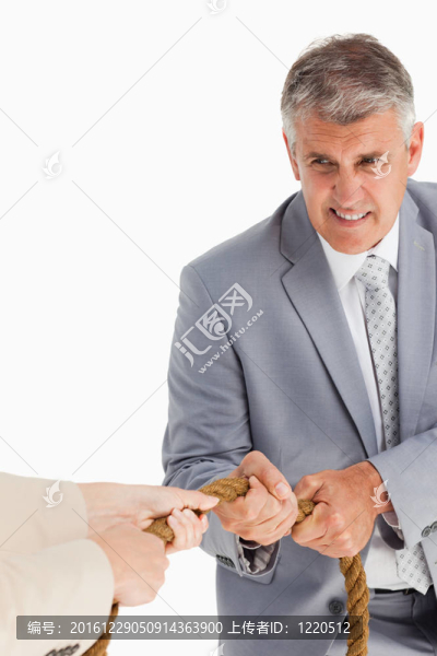 商人拉繩子
