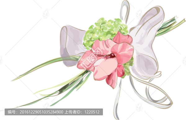 婚禮花卉裝飾與繡球花和Gladiolus。