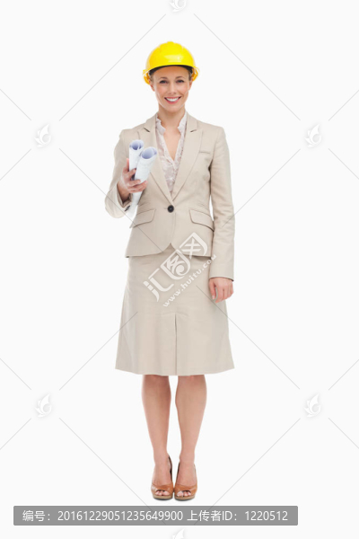 一個(gè)穿著套裝的女人的畫像