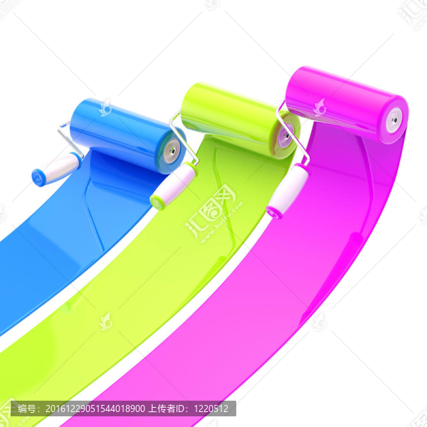 彩色筆觸彩色油漆輥