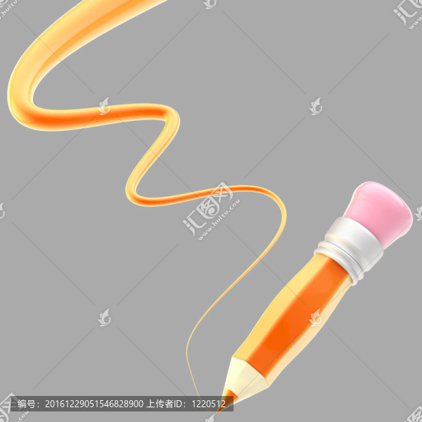 帶顏色跟蹤路徑的鉛筆