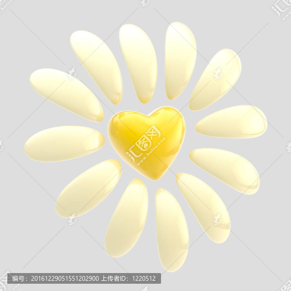 心與花瓣分離的花