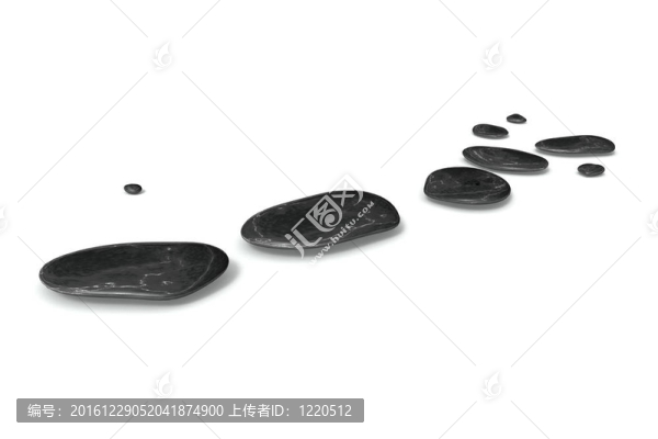 黑色鵝卵石