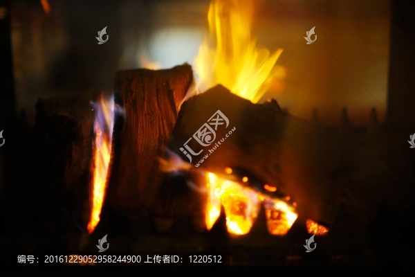 壁爐火焰背景