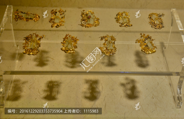 明代鑲玉嵌寶八仙壽星金鈿