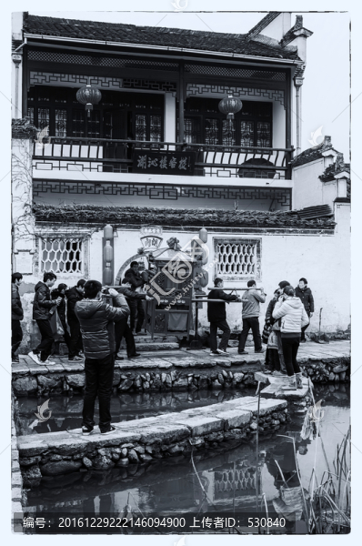 徽州古鎮(zhèn)黑白照片