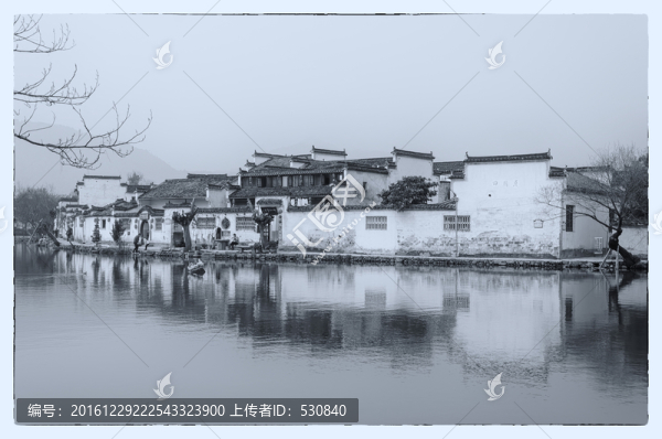 徽州古鎮(zhèn)黑白照片