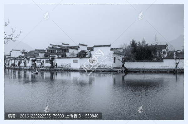 徽州古鎮(zhèn)黑白照片