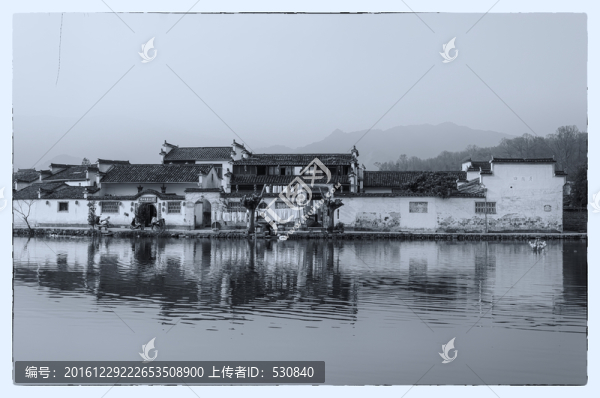 徽州古鎮(zhèn)黑白照片