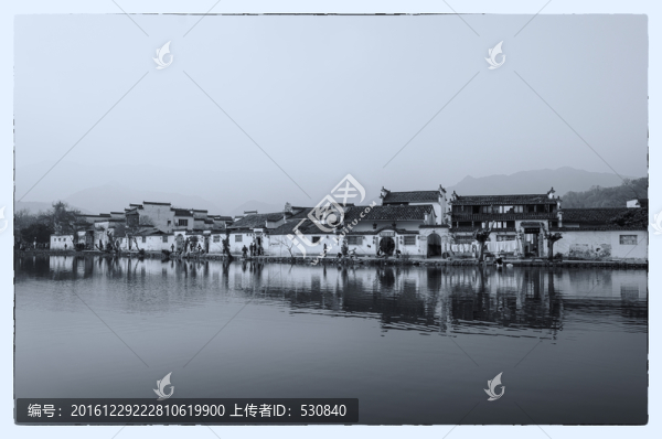 徽州古鎮(zhèn)黑白照片