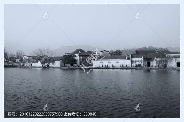 徽州古鎮(zhèn)黑白照片