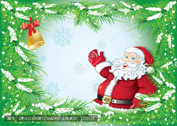 冬季背景與Santa