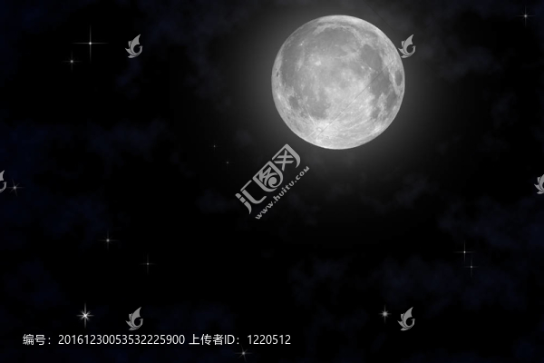 夜空中的月亮