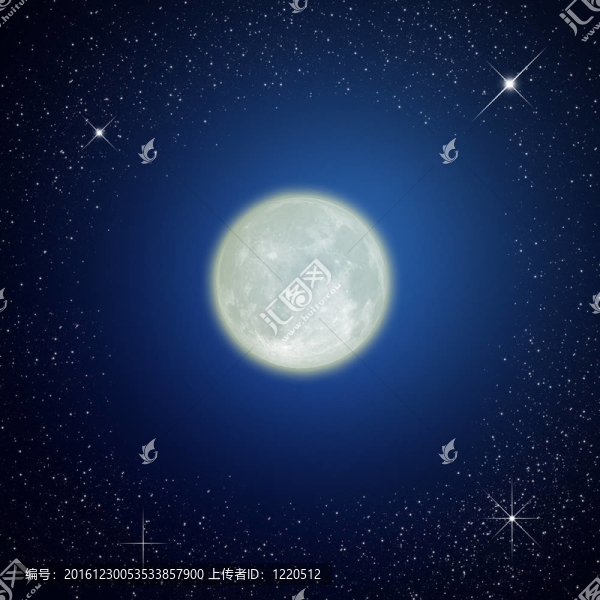夜空中的月亮