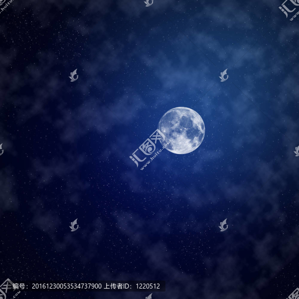 夜空中的月亮