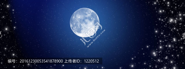 夜空中的月亮