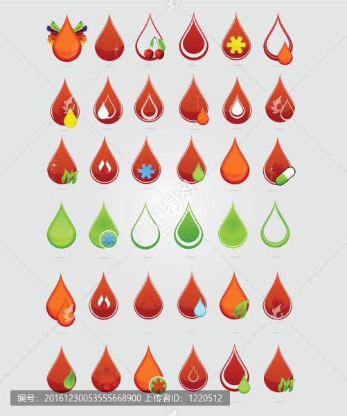 彩色創(chuàng)意血醫(yī)生滴標(biāo)志